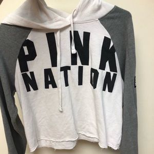 victoria secret crop hoodie